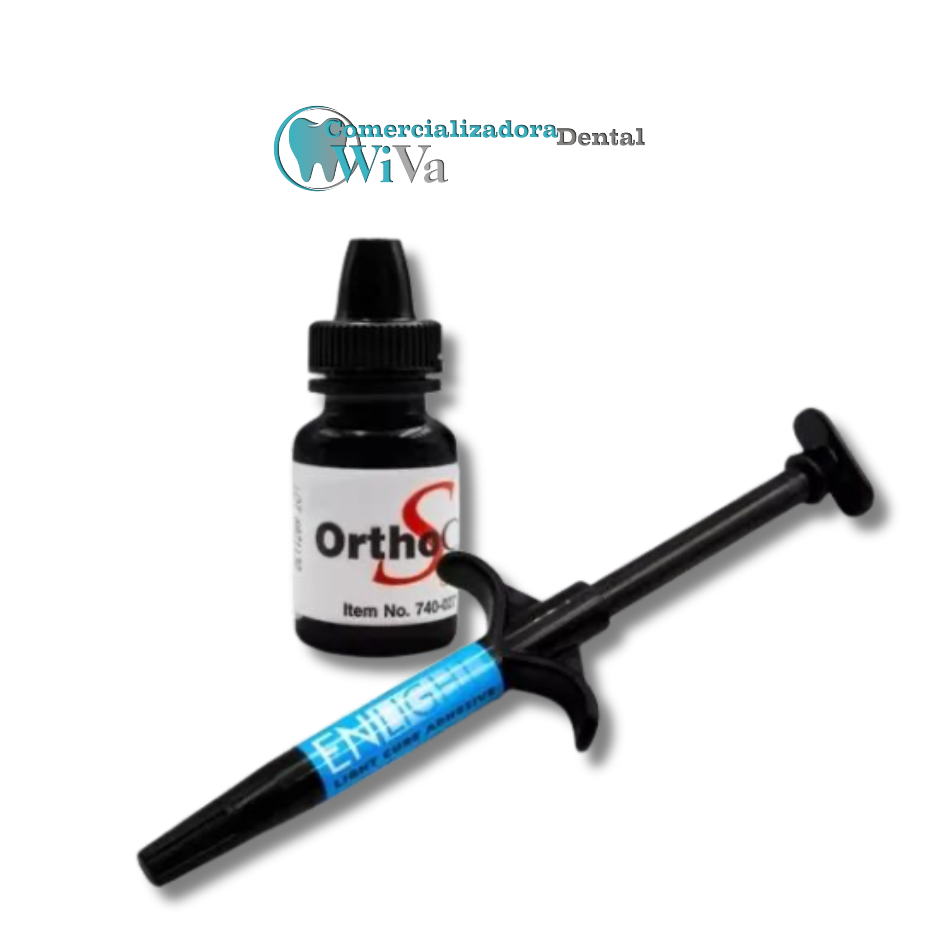 RESINA PARA ORTODONCIA ENLIGHT CON 1 JERINGA Y 1 ADHESIVO
