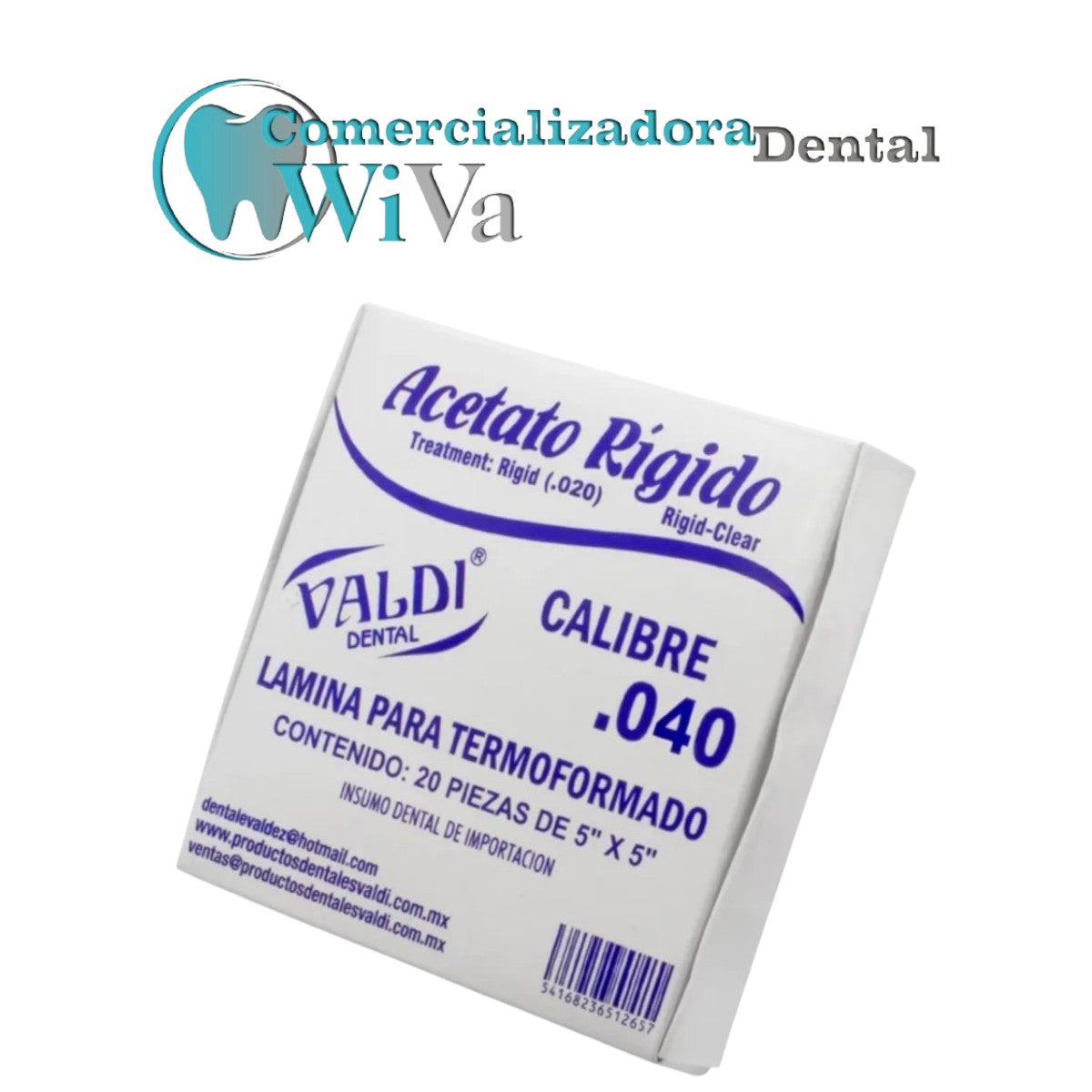 Acetato Rígido No. 40 – Valdi (20 piezas)