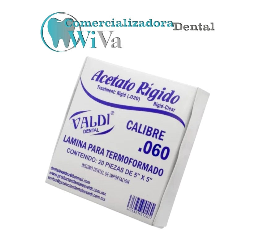 Acetato Rígido No. 60 – Valdi (20 piezas)