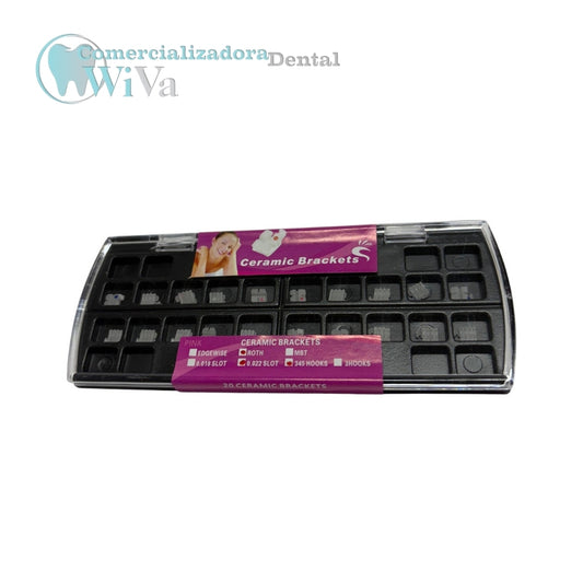 Brackets cerámicos gancho en 3,4,5, Roth .022