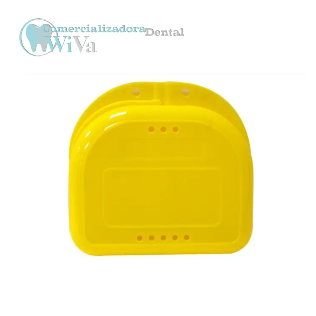 Caja para retenedores de ortodoncia amarillo