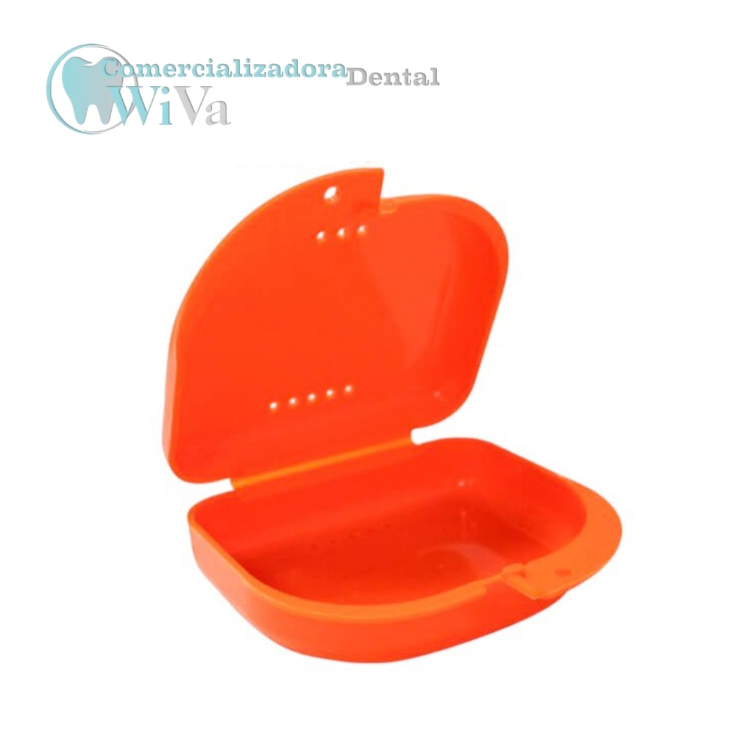 Caja para retenedores de ortodoncia naranja