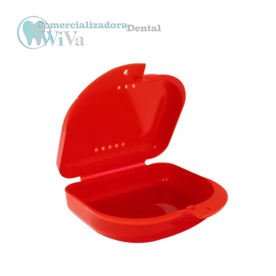 Caja para retenedores de ortodoncia rojo
