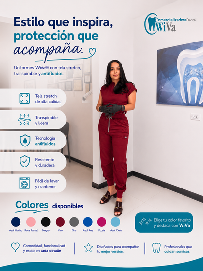 Uniforme Quirúrgico Antifluidos Stretch | Cómodo, Ligero y Profesional | Tallas XS, S y M