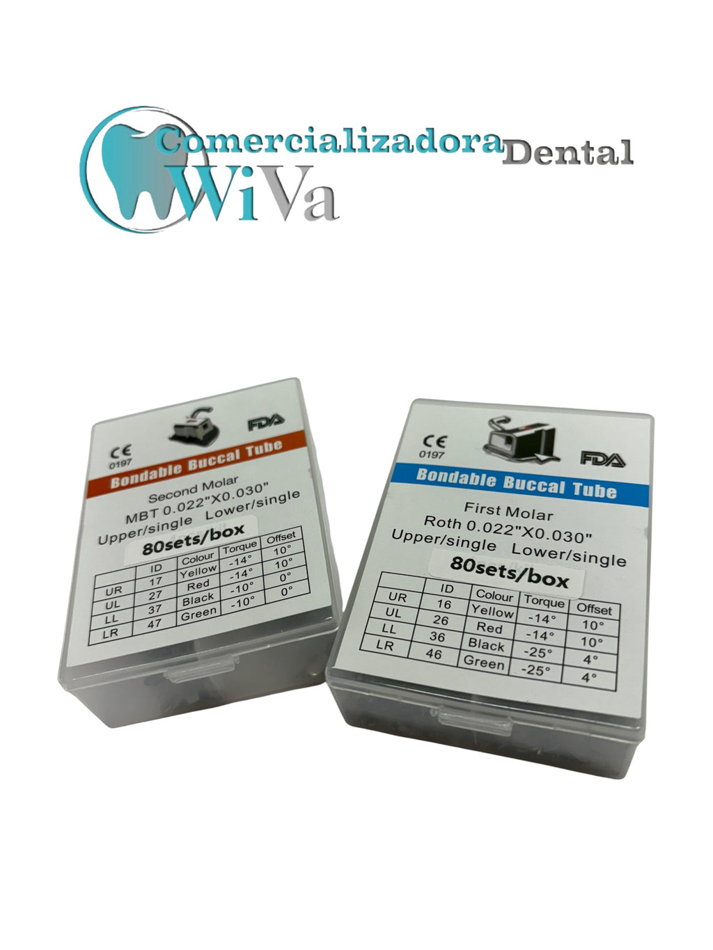 Paquete de 80 juegos de tubos Roth / MBT